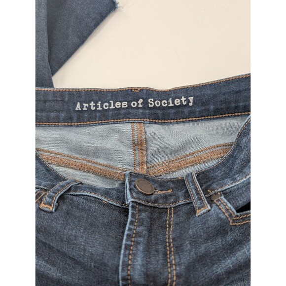 Articles of Society Womens Sarah Cut Off Hem Butterfly Skinny Fit Jeans Size 24 - Picture 3 of 10